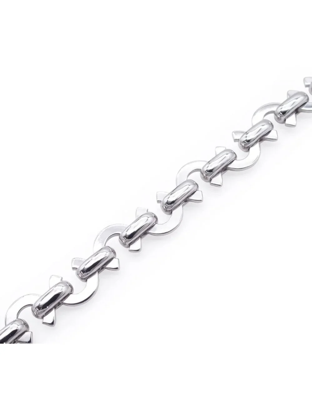 Chanel Charm Bracelet White Gold 18K Coco C Logo Link